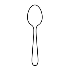 A minimalist Line Art Illustration of Spoon: A simple, elegant, and minimalistic illustration of a spoon, perfect for adding a touch of sophistication to your designs.