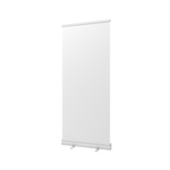 Roll up banner. Mockup. Isolated. 3d illustration.