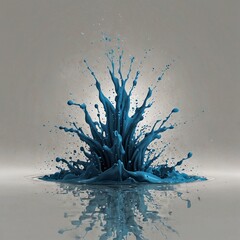 water splash on black background