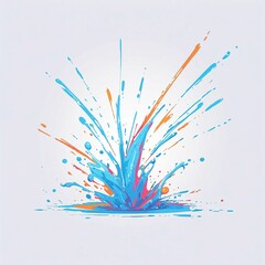 water splash on white background