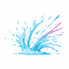 water splash on white background