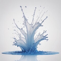water splash on white background