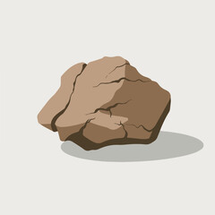 A Flat-Style sandstone on a Plain White Background