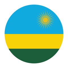 Rwanda flag circle icon vector illustration