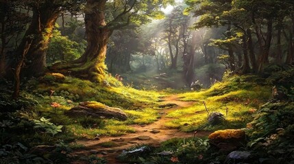 Obraz premium Explore the allure of secret, unknown places in RPG artwork. 