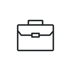 Briefcase Outline Icon with Editable Stroke