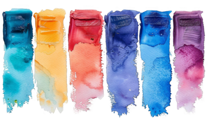 Vibrant Watercolor Palette: A Spectrum of Hues