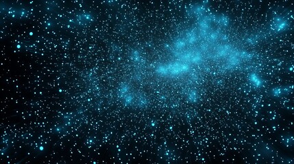 Celestial Dance: A Symphony of Azure Stars in the Infinite Cosmos