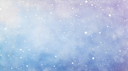 Fototapeta premium Dreamy Starry Sky Watercolor Background,Soft Blue and Purple Galaxy Night Sky