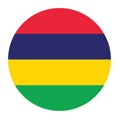 Mauritius flag circle icon vector illustration design
