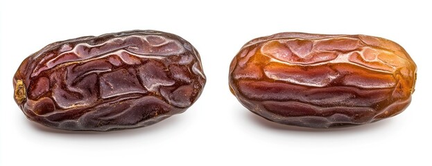 Two dates isolated on white background