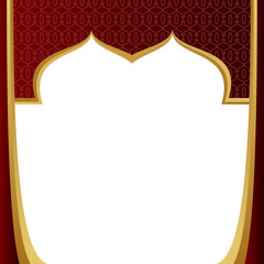 Golden And Maroon Modern Luxury Islamic Frame Decoration