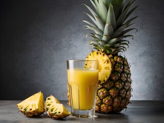 a glass of pinaeple fruit juice