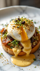 Golden Elegance: Poached Perfection