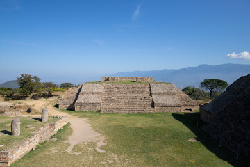 Conjunto Vertice Geodesico at the ancient archaeological ruins of Monte Alban in the Oaxaca region...