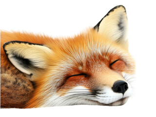 Peaceful Slumber A Red Fox Resting Serene Close Up Wildlife Photography
