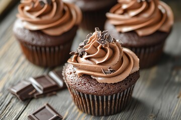 cupcake with chocolate , 8k image