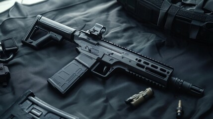 High-Tech Modern Rifle Weaponry