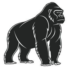 African Gorilla Silhouette Illustration