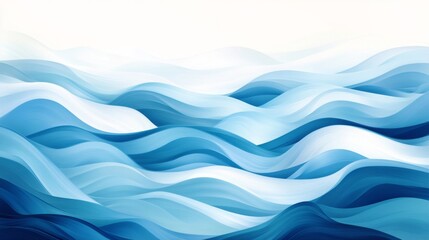 Obraz premium Abstract ocean waves in blue and white tones
