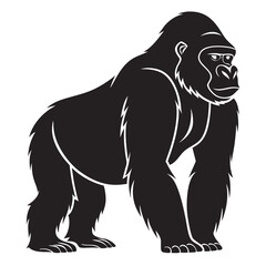 Gorilla Shadow Silhouette Vector