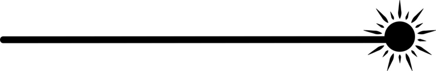 black line with sparkle graphc element