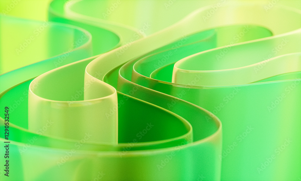 Poster 3d rendering of abstract digital layered crystal glass background. digital technology concept.