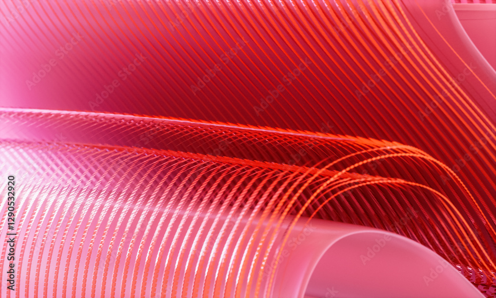 Poster 3d rendering of abstract digital layered crystal glass background. digital technology concept.