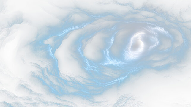 a dark blue cave with a light coming from the center