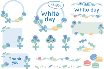 かわいいホワイトデー素材・見出しセット