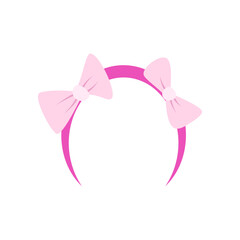 headband with pink ribbon bow