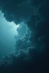 Dense, swirling black clouds, impending storm , backdrop, environment