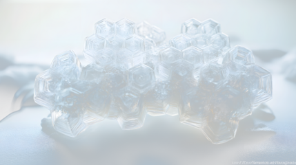 a bunch of ice crystals