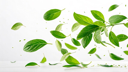 Naklejka premium fresh green leaves