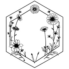 Daisies, a floral frame © MatandSterre