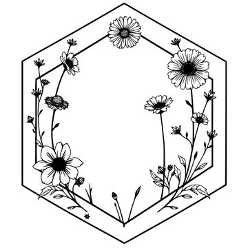 Daisies, a floral frame