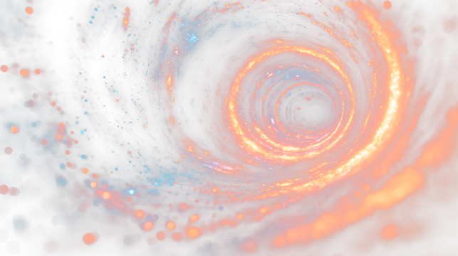 a spiral of light in the center of a black hole
