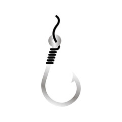 hook icon. Fishing hook icon.