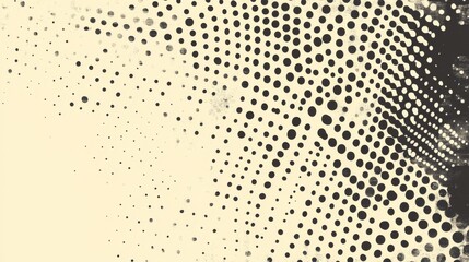 Naklejka premium Vintage halftone pattern design with dotted texture in black and beige