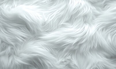 Obraz premium Soft White Fur Texture with Subtle Wave Patterns