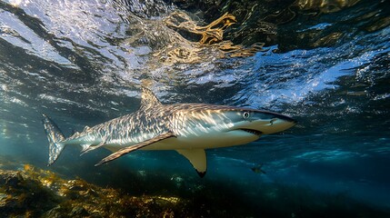 Majestic Shark Underwater: A Breathtaking Ocean Encounter