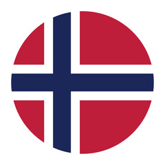 Naklejka premium Norway flag circle icon vector illustration design