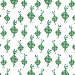 ketupat eid al fitri seamless pattern