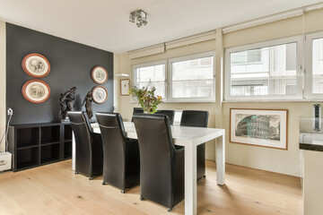 Modern dining area with elegant decor