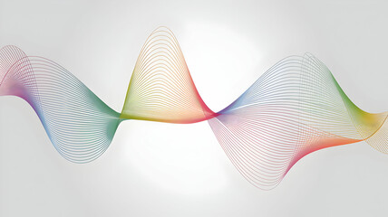 Wavy, flowing, abstract lines. Colorful dynamic wave. Vector design element for concept of music, party, technology, modern.