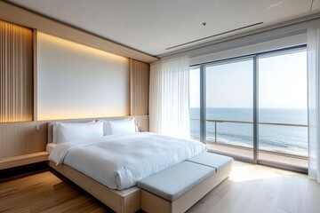 Modern Coastal Bedroom with Ocean View (1)