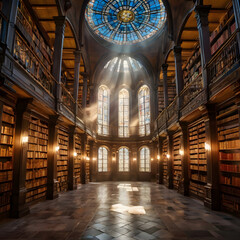 Fototapeta premium Floating Library of the Sky