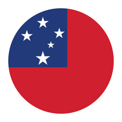 Samoa flag circle icon vector illustration