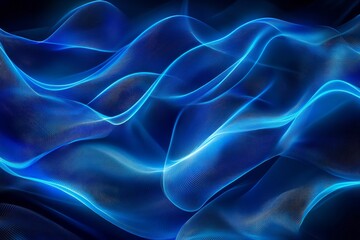 Fototapeta premium Electric blue futuristic wave abstract background
