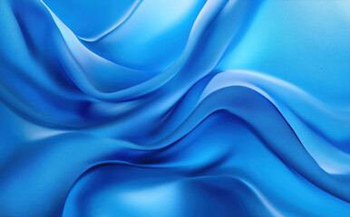 Obraz premium Abstract Blue Wave Flowing Fabric Texture